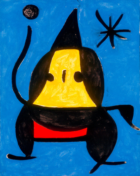 Miró - Vers l'infiniment Libre, vers l'infiniment grand : Joan Miró. Sans titre. 1978, Huile sur toile, 92 x 73 cm. Fondation Pilar et Joan Miró © Succession Miró 2014